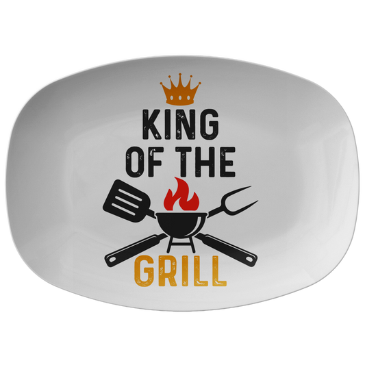 King of the Grill BBQ Grilling Platter Gift for Men Dad Grandpa