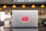 Kawaii Watermelon Cat Vinyl Decal Sticker