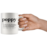 Poppy Definition Mug Gift for Grandpa