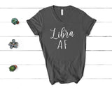Libra AF V-Neck Horoscope Astrology Zodiac Shirt for Women
