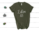 Libra AF V-Neck Horoscope Astrology Zodiac Shirt for Women