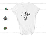 Libra AF V-Neck Horoscope Astrology Zodiac Shirt for Women