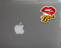 Libra Lips and Chain Vinyl Decal Sticker