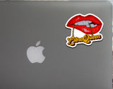 Libra Queen Lips and Chain Vinyl Decal Sticker