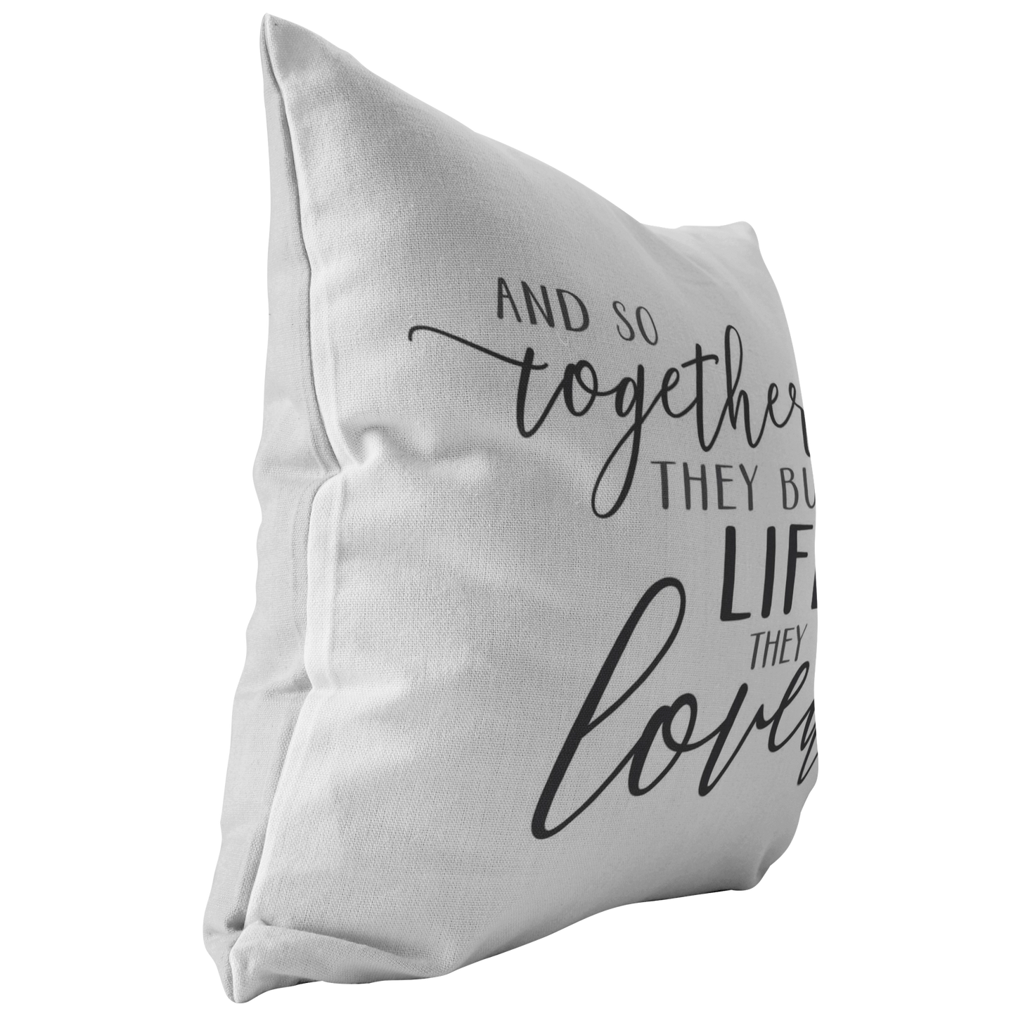 And So Together They Built a Life They Loved Pillow or Pillow Cover