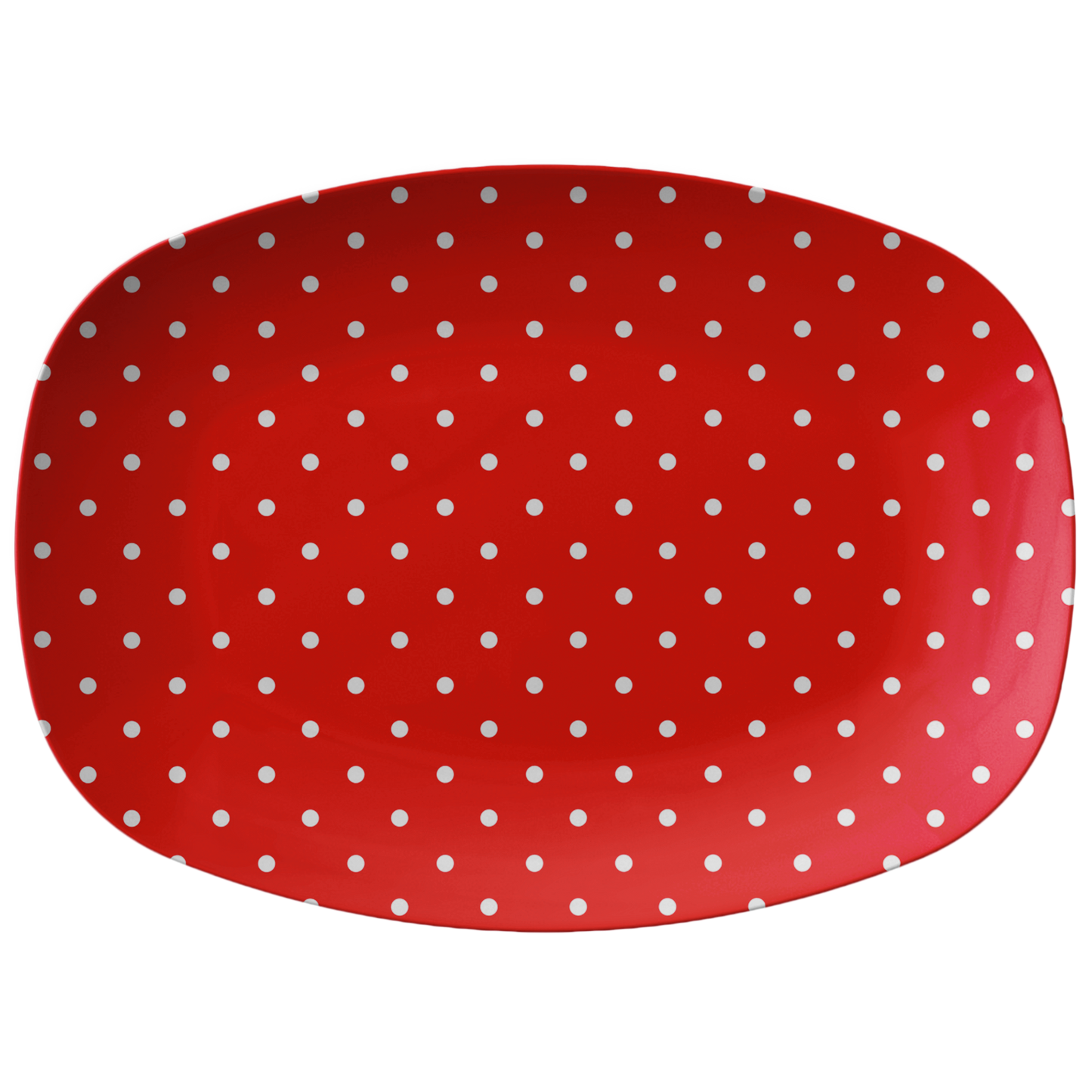 Red and White Polka Dot Serving Platter