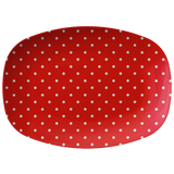 Red and White Polka Dot Serving Platter
