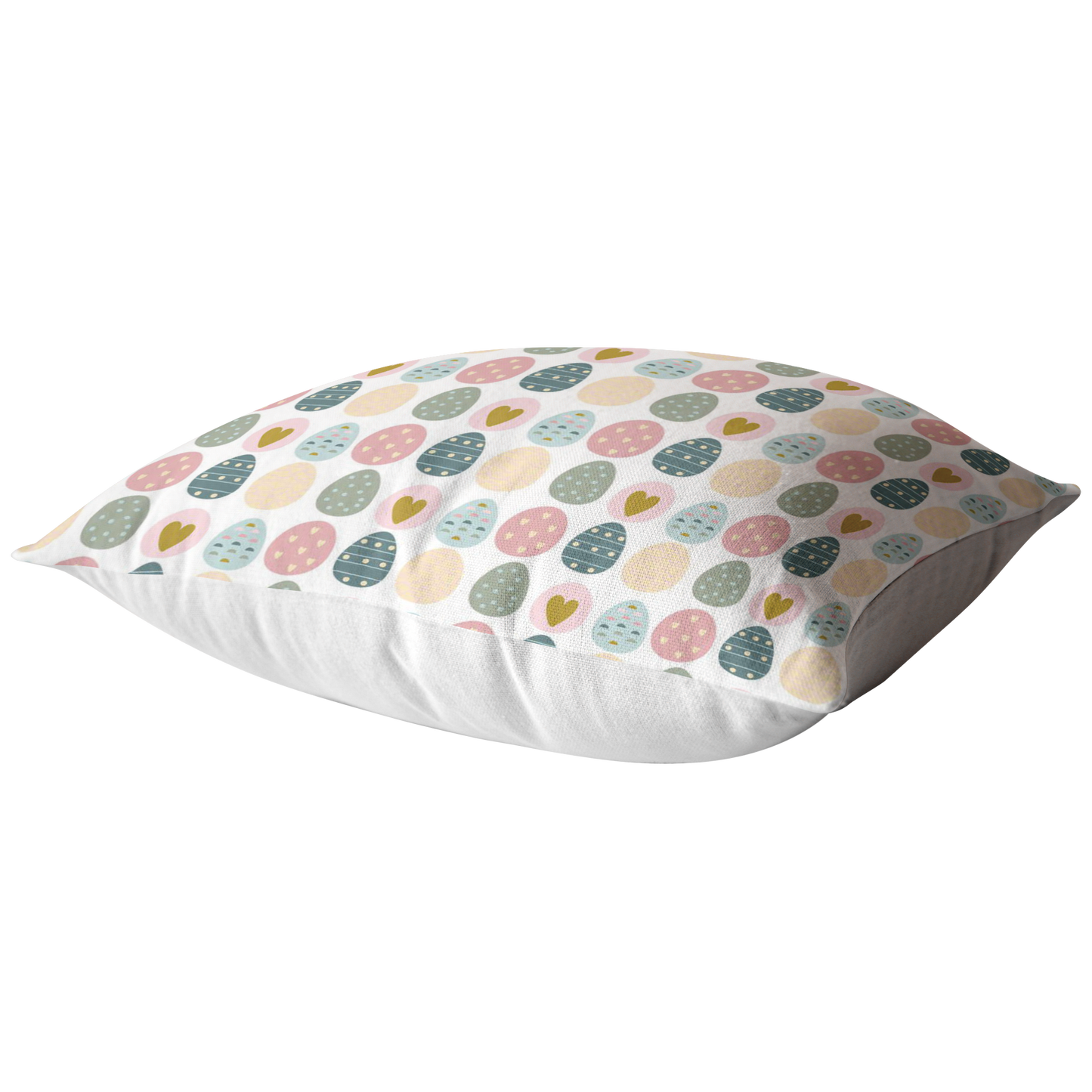 Easter Eggs Pillow Cover | Pink Blue Green Yellow Cheerful Spring Home Decor