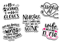Nurse Decal Sticker Pack | Nurse Appreciation Gift | Set of 5 Cute & Funny Nursing Vinyl Decals