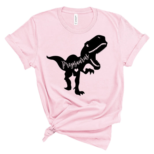 Pregosaurus T-Rex Pregnancy Announcement Shirt for Women