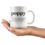 Poppy Definition Mug Gift for Grandpa