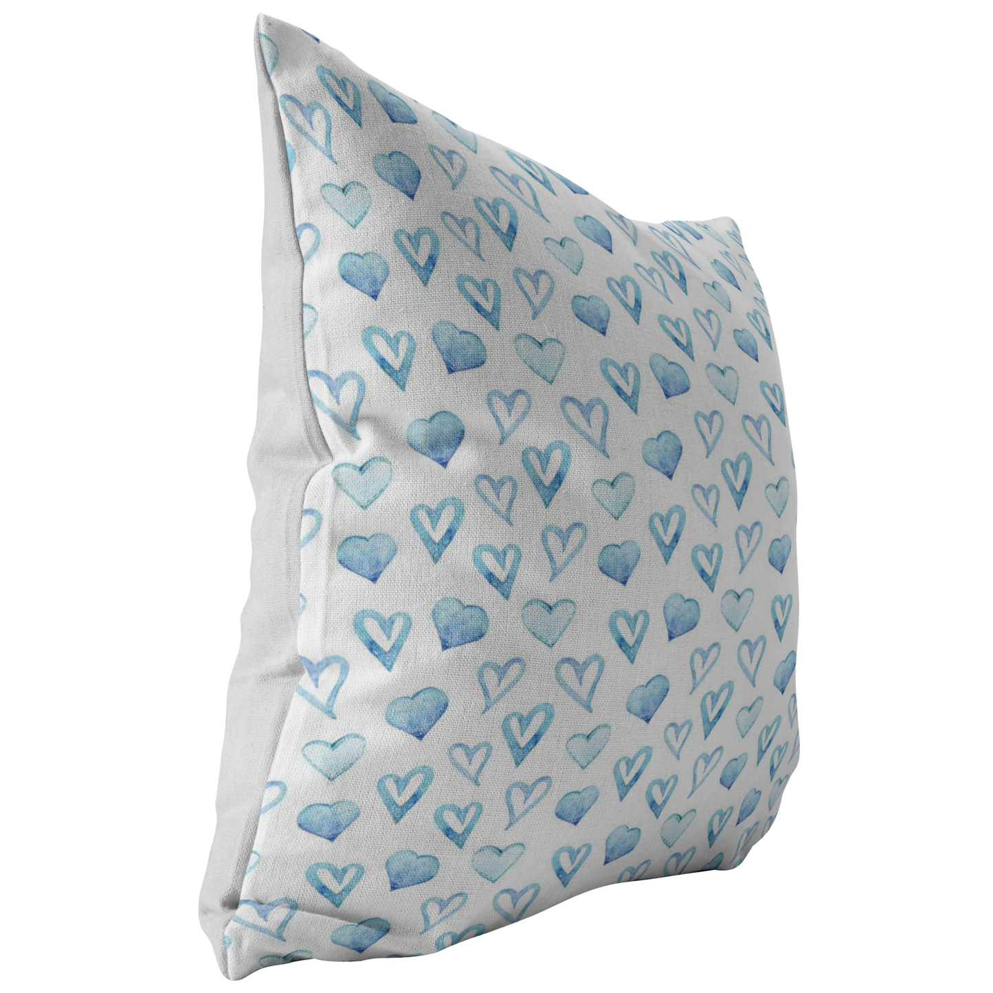 Blue Heart Pillow Cover