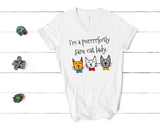 Purrrrfectly Sane Cat Lady V-Neck Shirt for Women