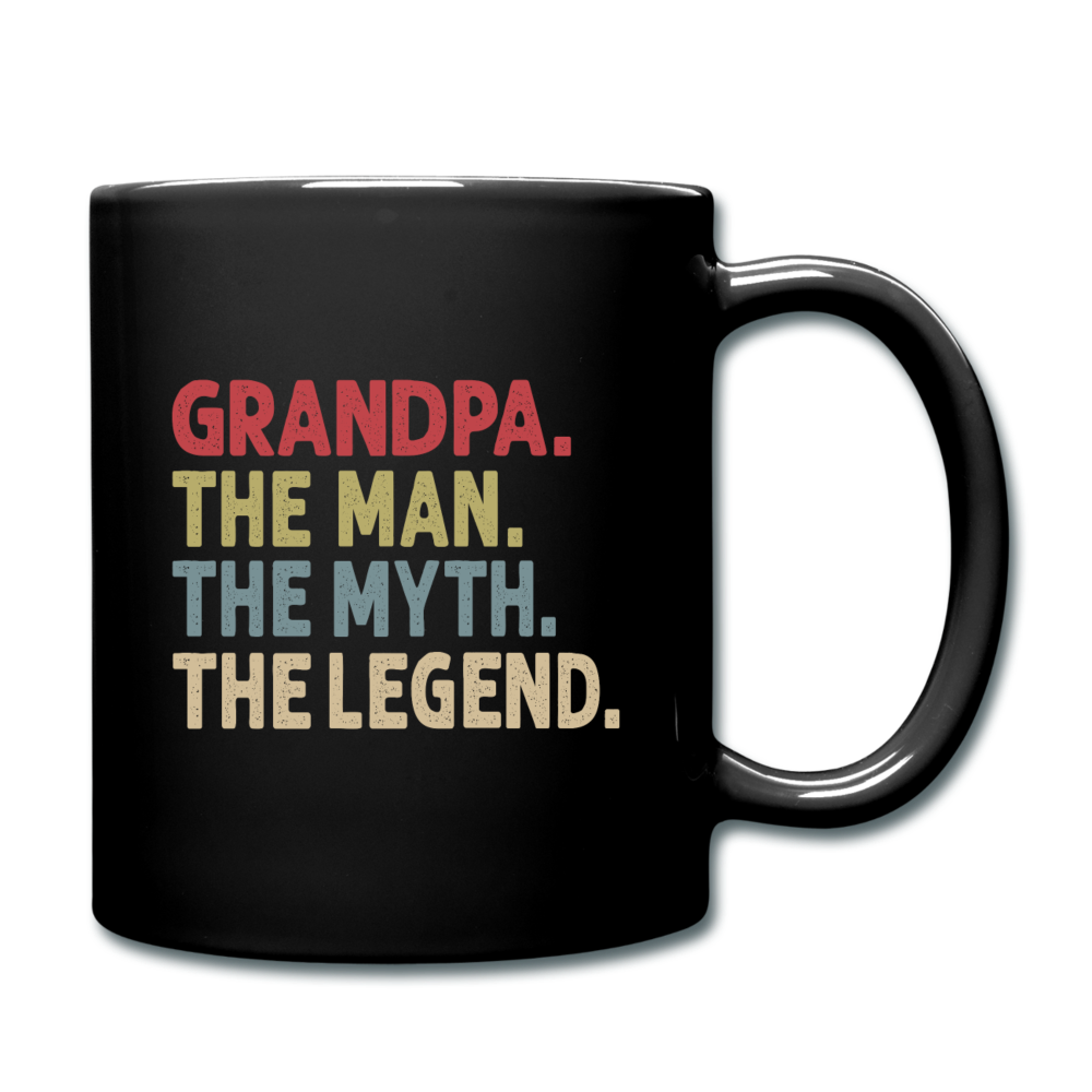 Grandpa the Man the Myth the Legend Full Color Mug - black
