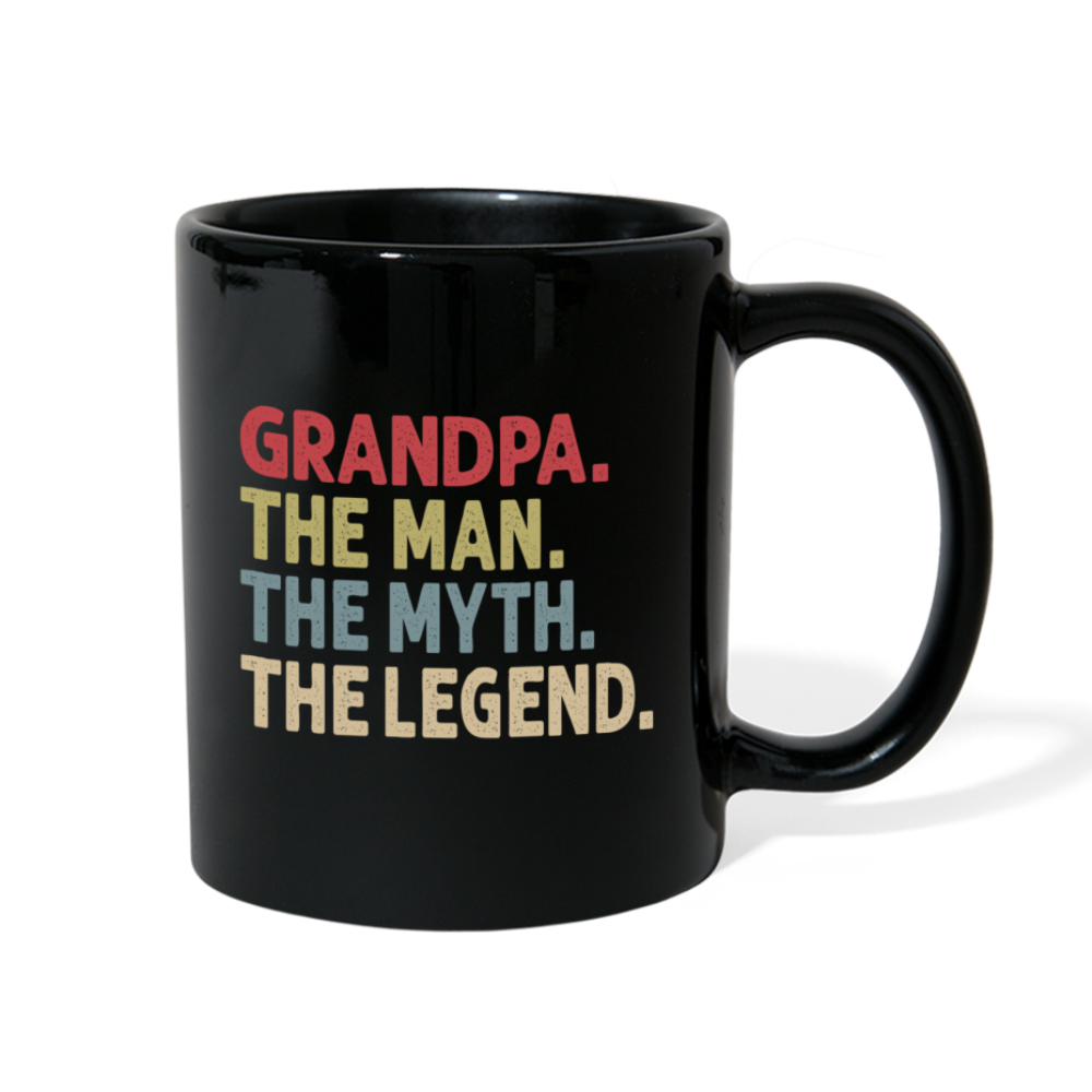 Grandpa the Man the Myth the Legend Full Color Mug - black