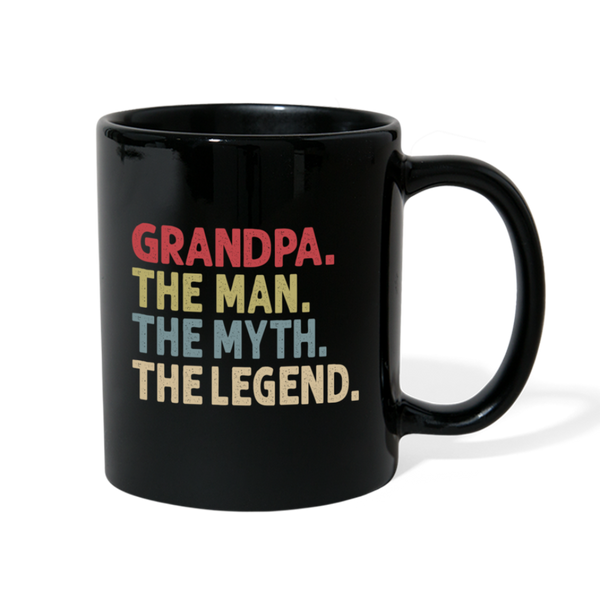 Grandpa the Man the Myth the Legend Full Color Mug - black
