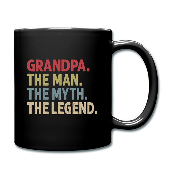Grandpa the Man the Myth the Legend Full Color Mug - black