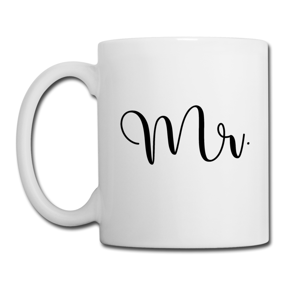 Mr. Coffee Mug for Men Newlyweds Husband - white