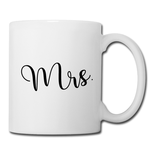 Mrs Coffee Mug for Her - white