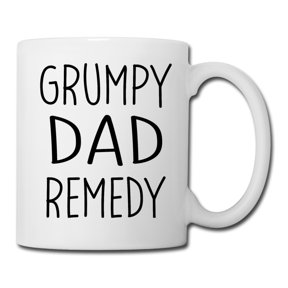 Grumpy Dad Remedy Mug for Men - white