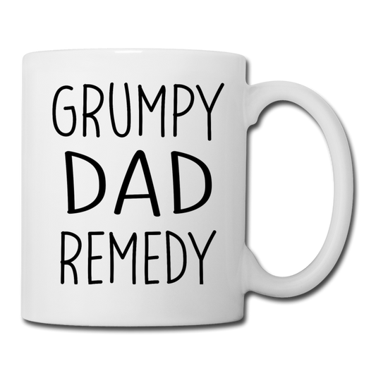 Grumpy Dad Remedy Mug for Men - white