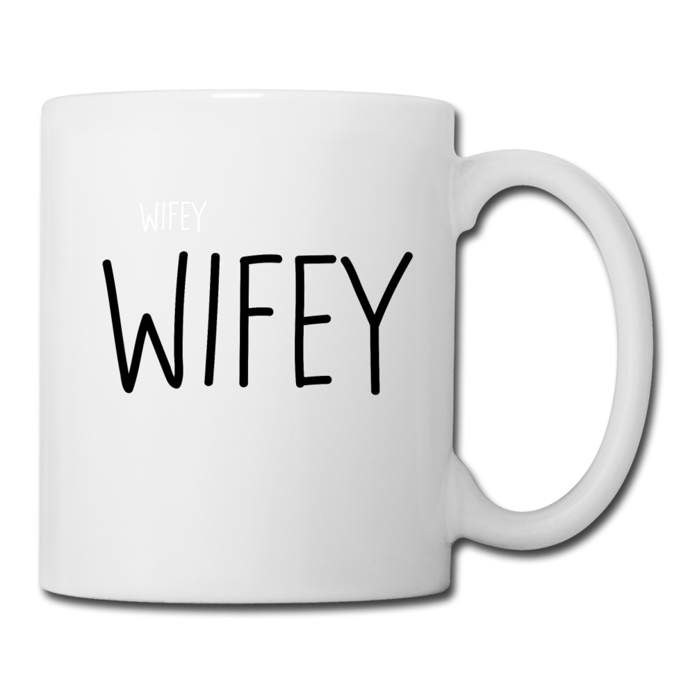 Wifey Coffee Mug for Women - white