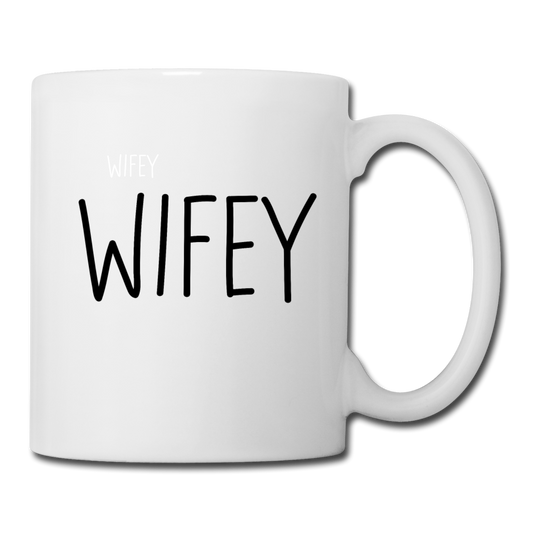 Wifey Coffee Mug for Women - white