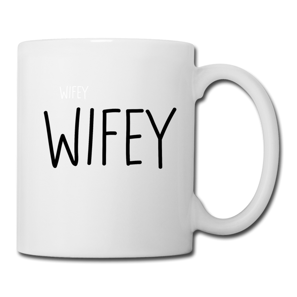 Wifey Coffee Mug for Women - white