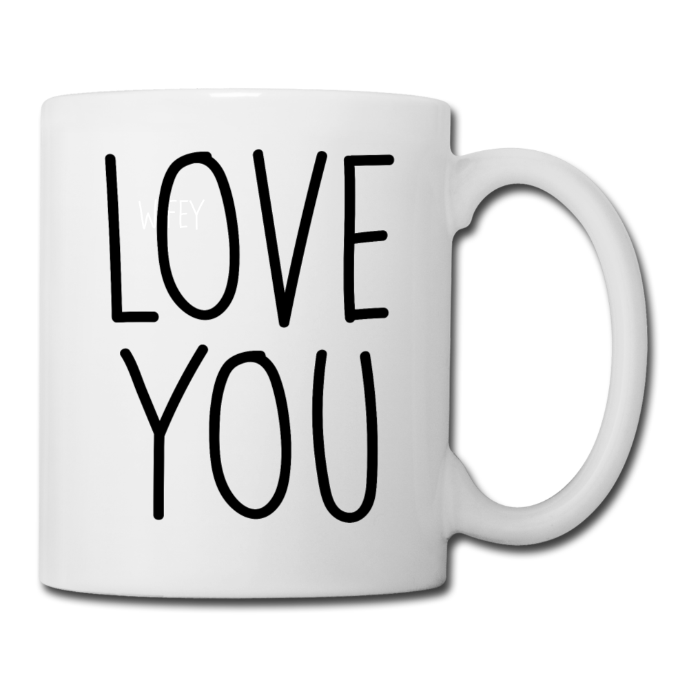 Love You Coffee Mug - white