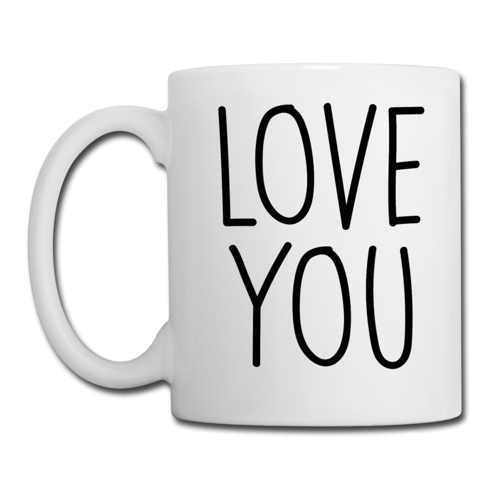 Love You Coffee Mug - white
