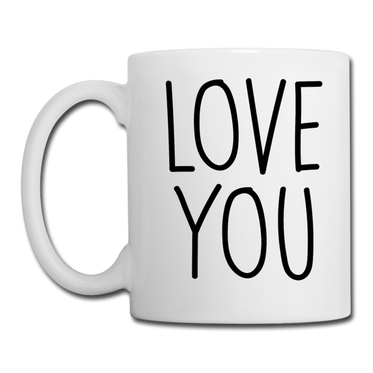 Love You Coffee Mug - white