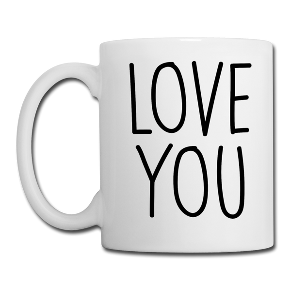 Love You Coffee Mug - white