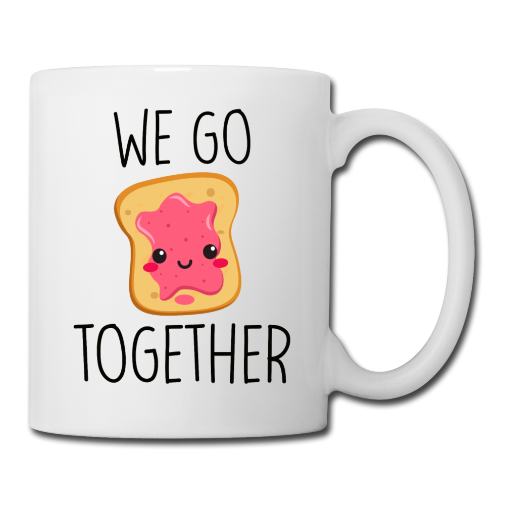We Go Together Peanut Butter and Jelly Mug - white