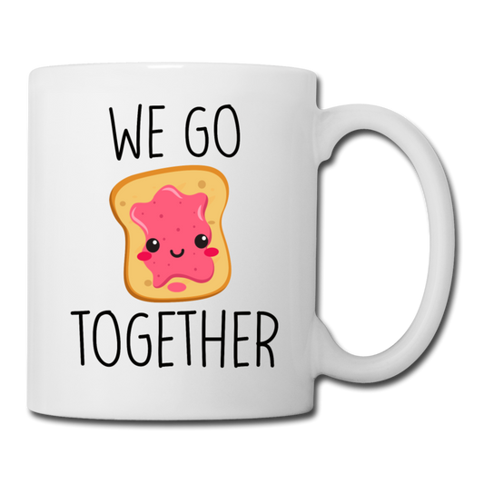 We Go Together Peanut Butter and Jelly Mug - white