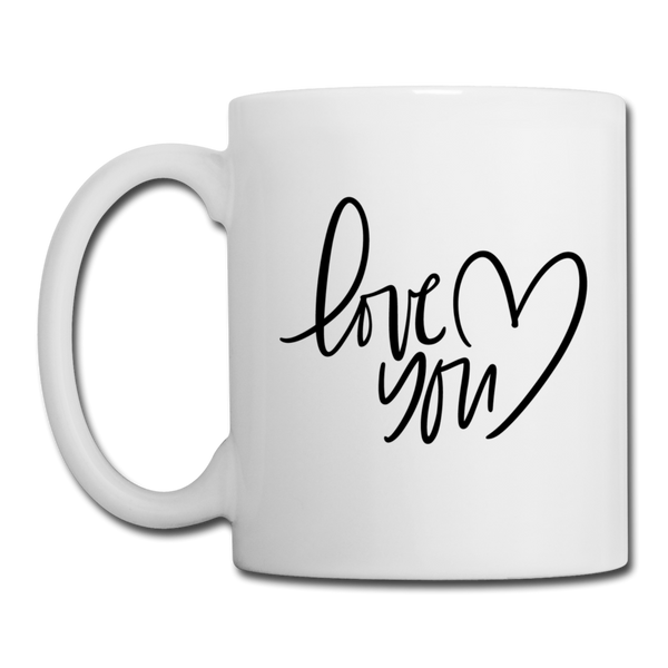 Love You Coffee or Tea Mug - white