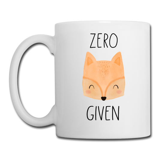 Zero Fox Given Coffee or Tea Mug - white