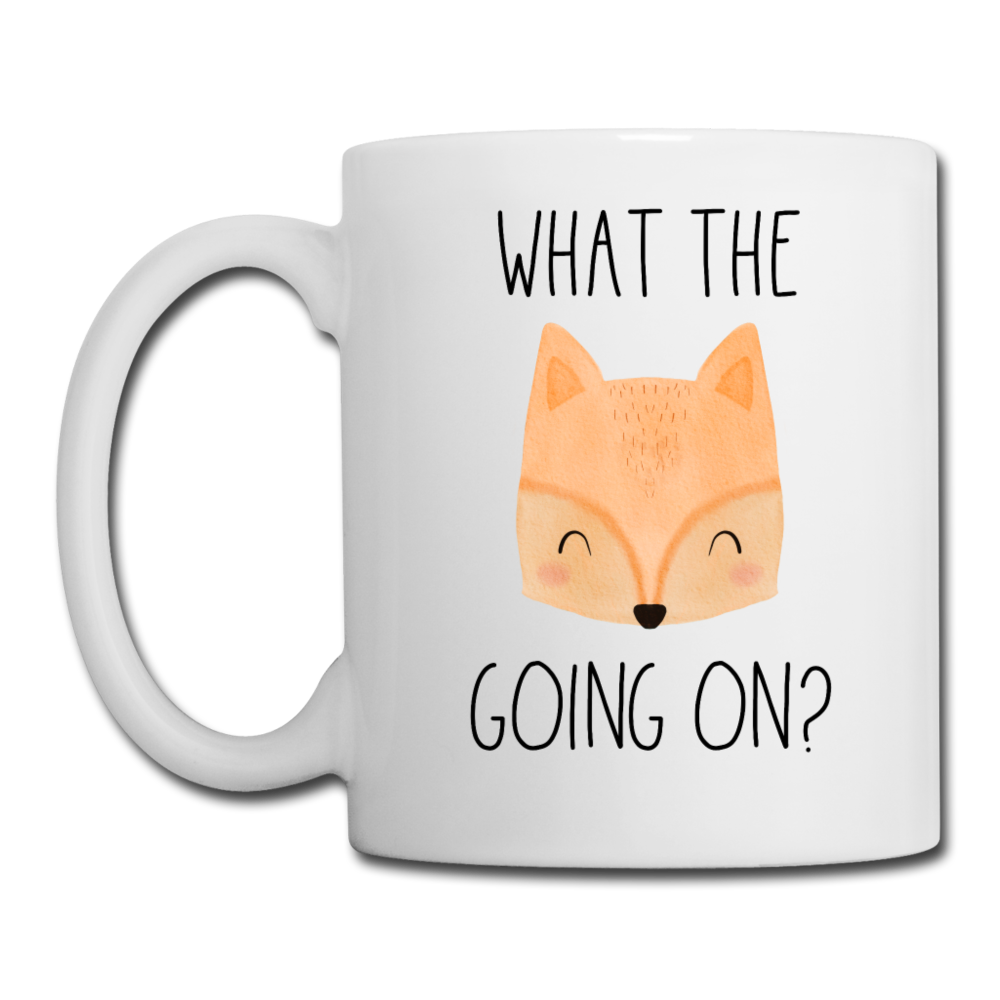 What the Fox Going On? Coffee or Tea Mug - white