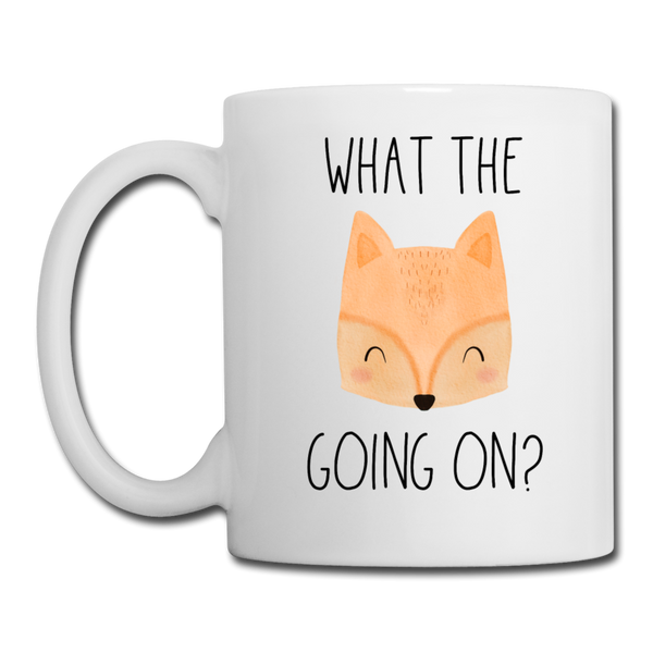 What the Fox Going On? Coffee or Tea Mug - white