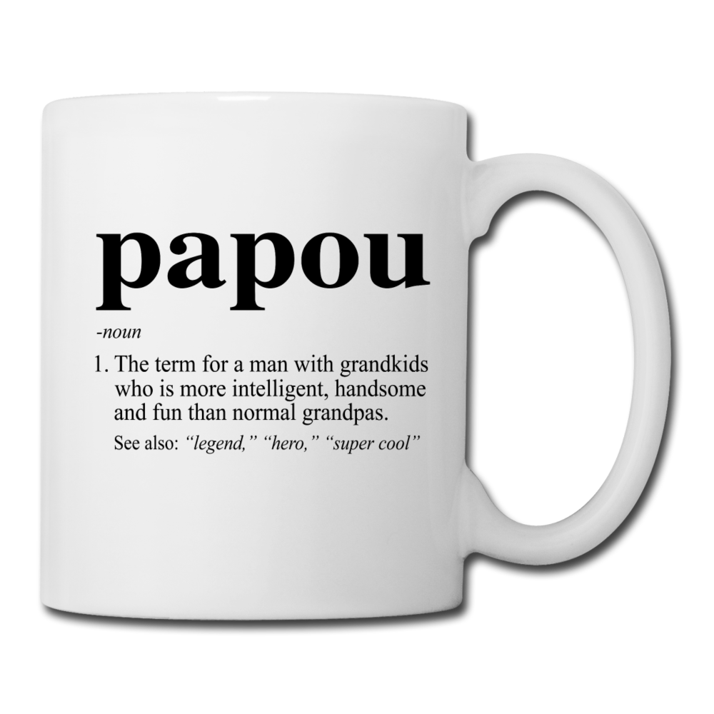Papou Definition Coffee/Tea Mug - white