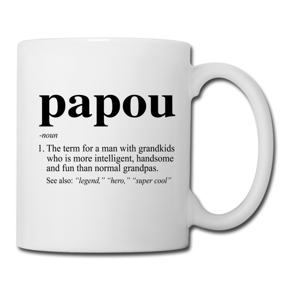 Papou Definition Coffee/Tea Mug - white