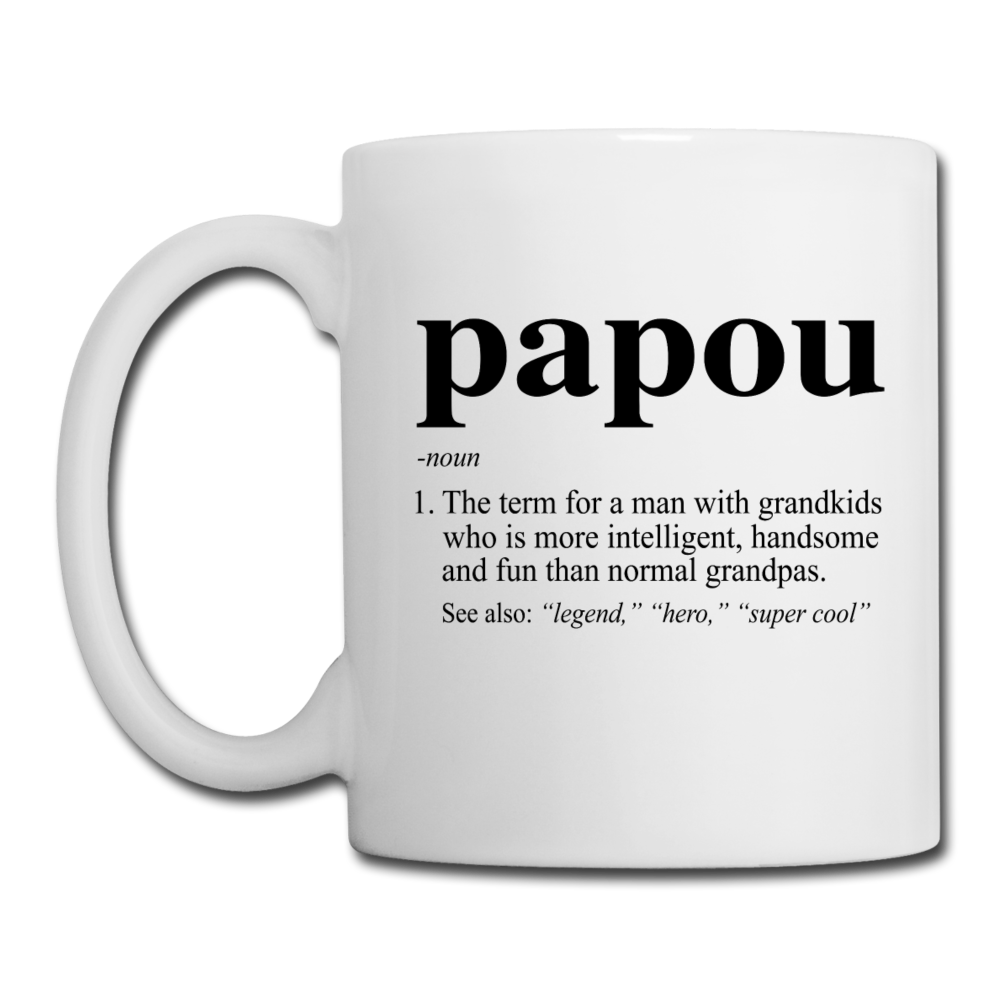Papou Definition Coffee/Tea Mug - white