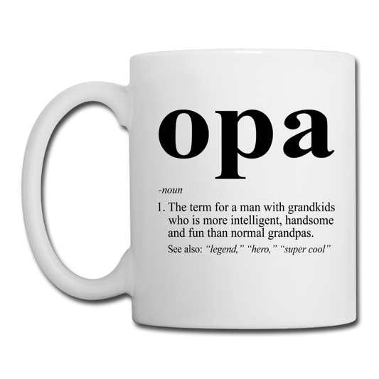 Opa Definition Coffee/Tea Mug - white