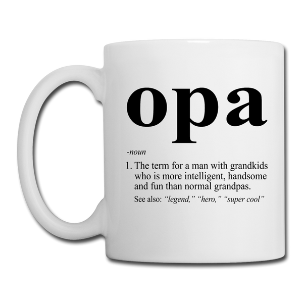 Opa Definition Coffee/Tea Mug - white