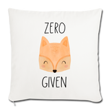 Zero Fox Given Throw Pillow Cover 18” x 18” - natural white