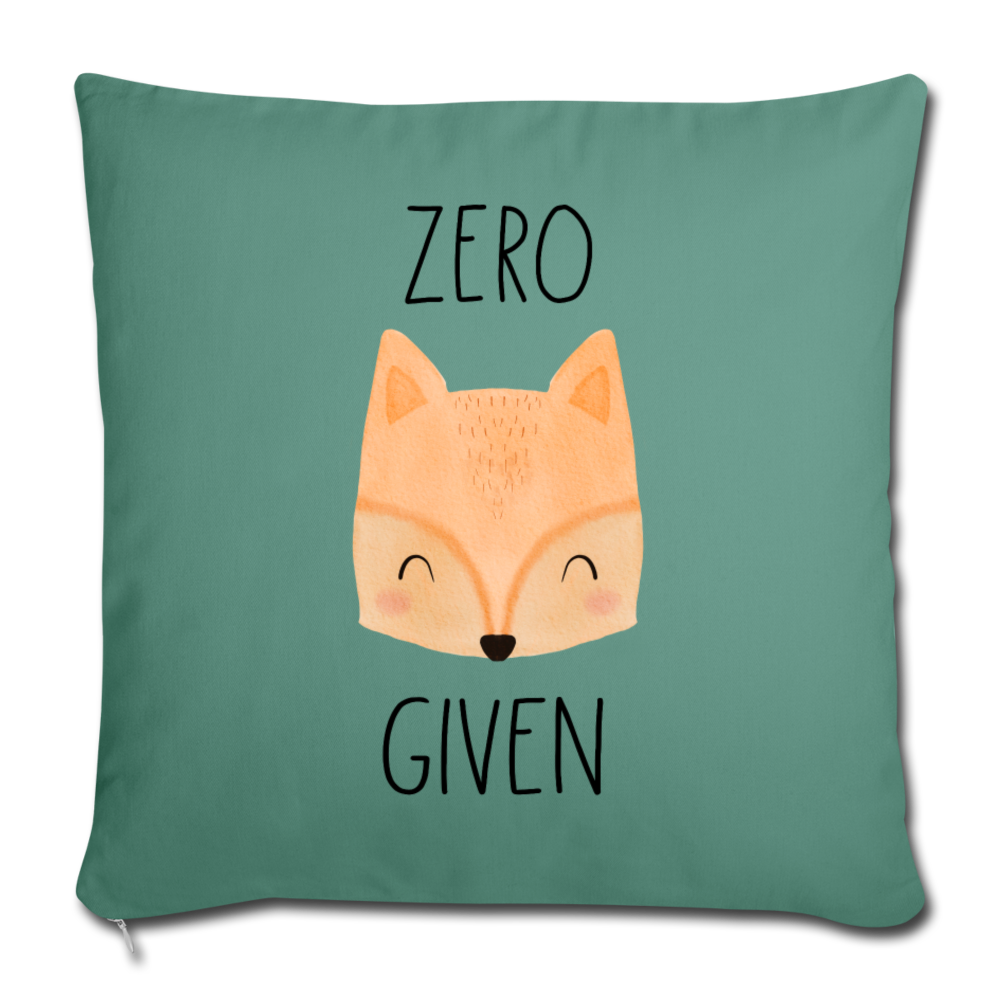 Zero Fox Given Throw Pillow Cover 18” x 18” - cypress green
