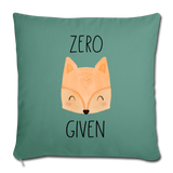Zero Fox Given Throw Pillow Cover 18” x 18” - cypress green