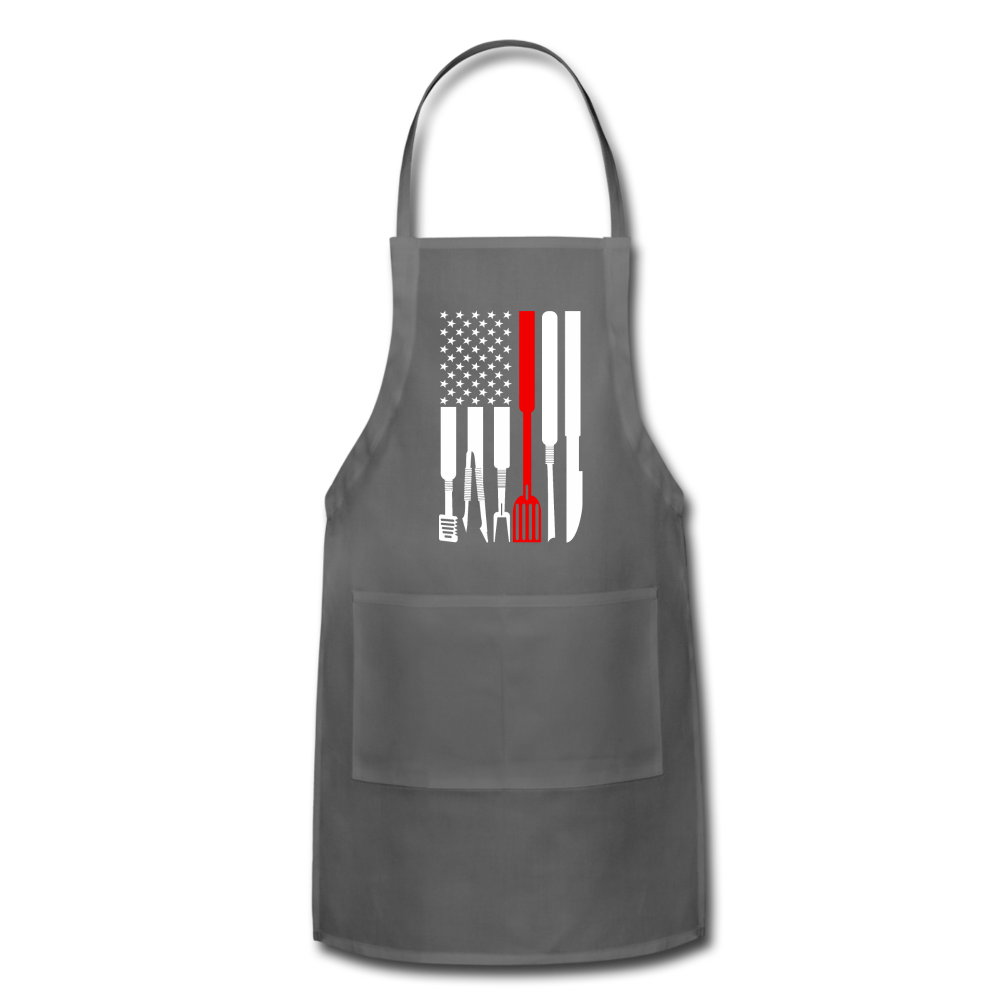 American Flag Grilling Tools Adjustable Apron - charcoal