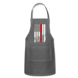 American Flag Grilling Tools Adjustable Apron - charcoal