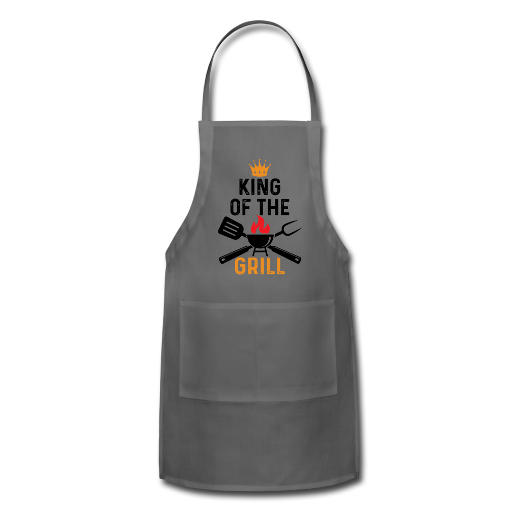 King of the Grill Adjustable Apron with Pockets - charcoal