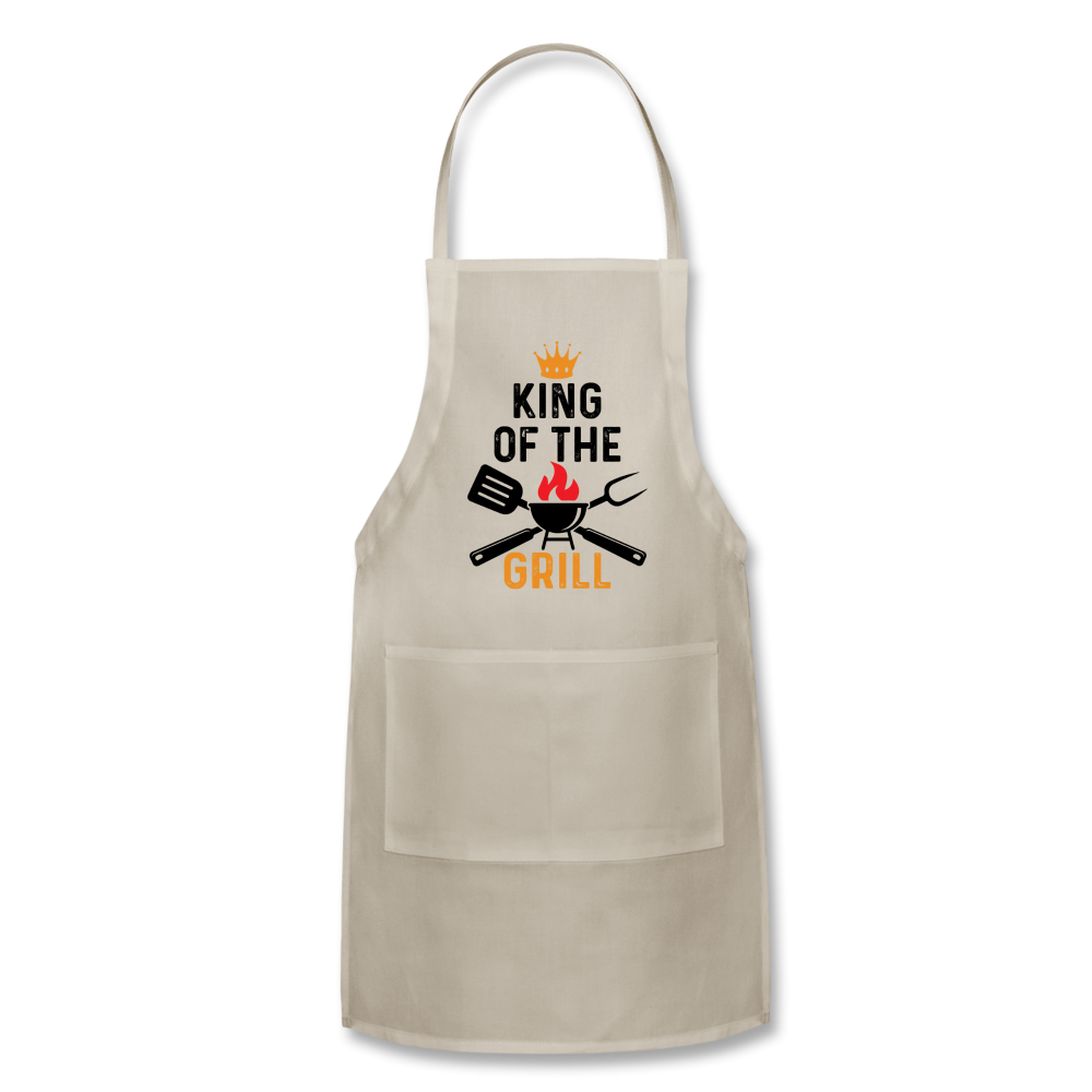 King of the Grill Adjustable Apron with Pockets - natural